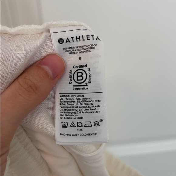 Athleta Retreat Linen Jogger - White - size 8 Medium NWT - Picture 10 of 11